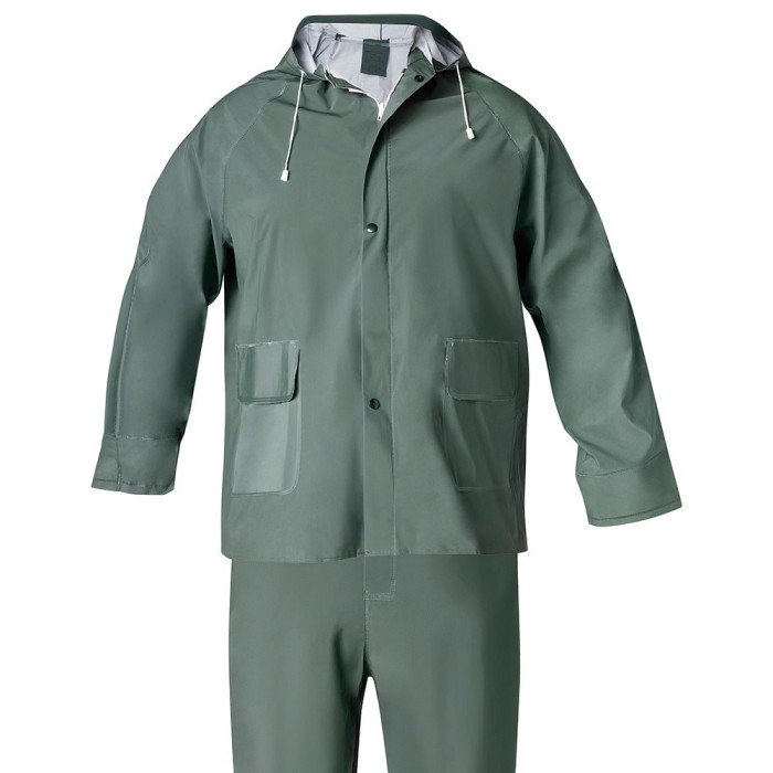 Traje de Agua Impermeable Verde Pvc         Talla 6-M al por Mayor | Almacén de Ferretería
