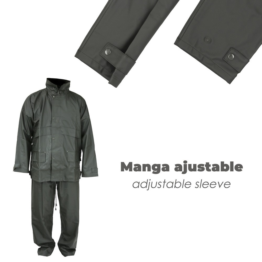 Traje de Agua Impermeable Verde Poliuretano Talla 8-XL al por Mayor | Almacén de Ferretería