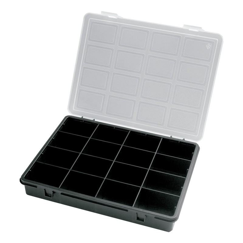 Organizador Plastico 16 Compartimentos 242x188x37 mm, Caja Almacenaje, Malentin Organizador, Organizador Plastico