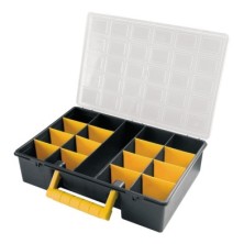 Maletin Organizador Plastico 17 Compartimentos Con Separadores Ajustables 360x252x64 mm,