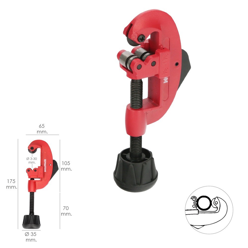 Cortador De Tubos  De Ø 3 A 30 mm, Cuerpo Realizado en Aluminio y Rodel en Acero Templado, al por Mayor | Almacén de Ferretería