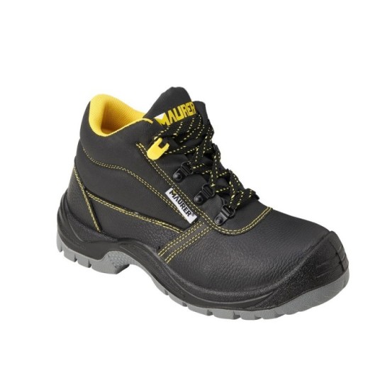 Botas Seguridad Maurer S3 Modelo Capua Antideslizante Con Suela y Puntera Antiperforación y Resistencia A Hidrocarburos Nº 39, (