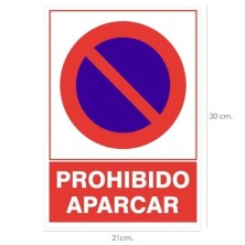 Cartel Prohibido Aparcar  30x21 cm,
