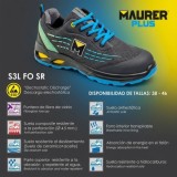 Deportiva Seg, Maurer S3L Modelo Lapis Antideslizante con suela y puntera antiperforación Resistente a los Hidrocarburos Nº 45, 
