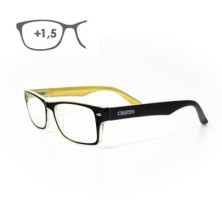Gafas Lectura Kansas Negro / Amarillo, Aumento +1,5 Gafas De Vista, Gafas De Aumento, Gafas Visión Borrosa