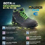 Botas Seguridad Maurer S1 Modelo Arlaz Antideslizante con suela y puntera antiperforación, Resistencia a los Hidrocarburos Nº 44