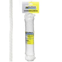 Cuerda Trenzada Plástico Blanca (Madeja 20 m,)