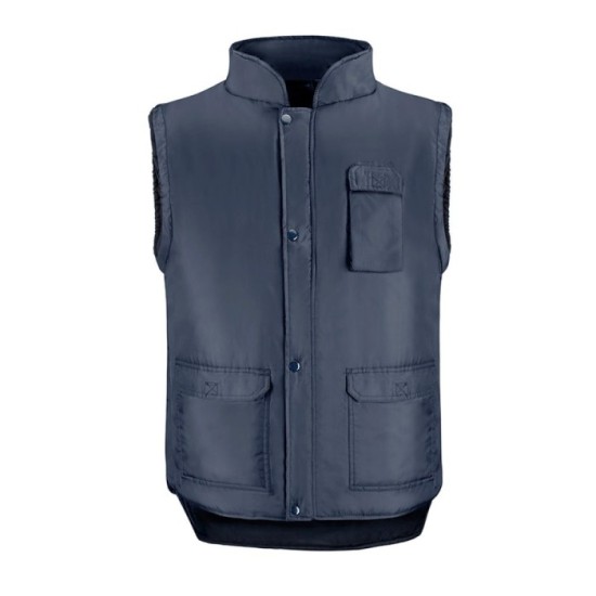 Chaleco Multibolsillos Azul  Xl, Chaleco Poliester Con 3 Bolsillos Esteriores y Uno Interior, Chaleco Trabajo, Chaleco Laboral a