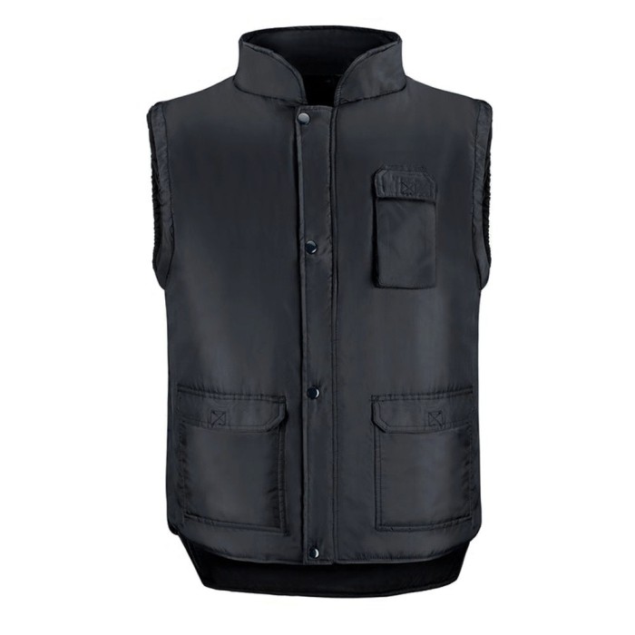 Chaleco Multibolsillos Negro XXL, Chaleco Poliester Con 3 Bolsillos Esteriores y Uno Interior, Chaleco Trabajo, Chaleco Laboral 