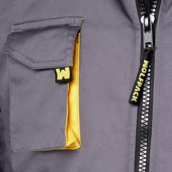 Chaqueta de Trabajo Gris/Amarillo Talla 46/48    S al por Mayor | Almacén de Ferretería