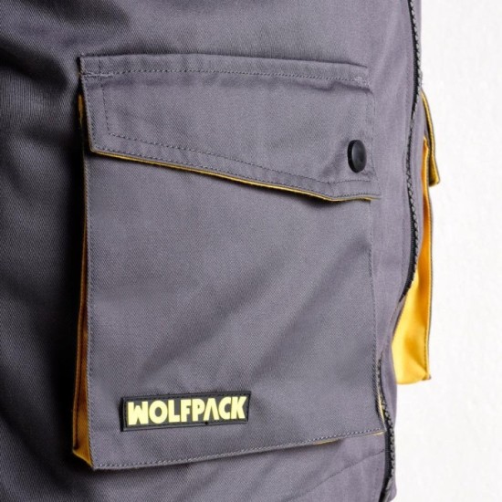 Chaqueta de Trabajo Gris/Amarillo Talla 56/58 XL al por Mayor | Almacén de Ferretería