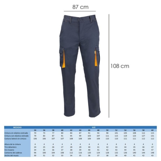 Pantalon Trabajo Talla 44 Azul Oscuro Spandex al por Mayor | Almacén de Ferretería