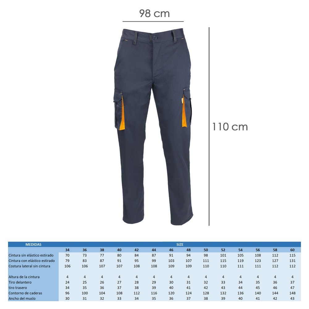 Pantalon Trabajo Talla 50 Azul Oscuro Spandex al por Mayor | Almacén de Ferretería