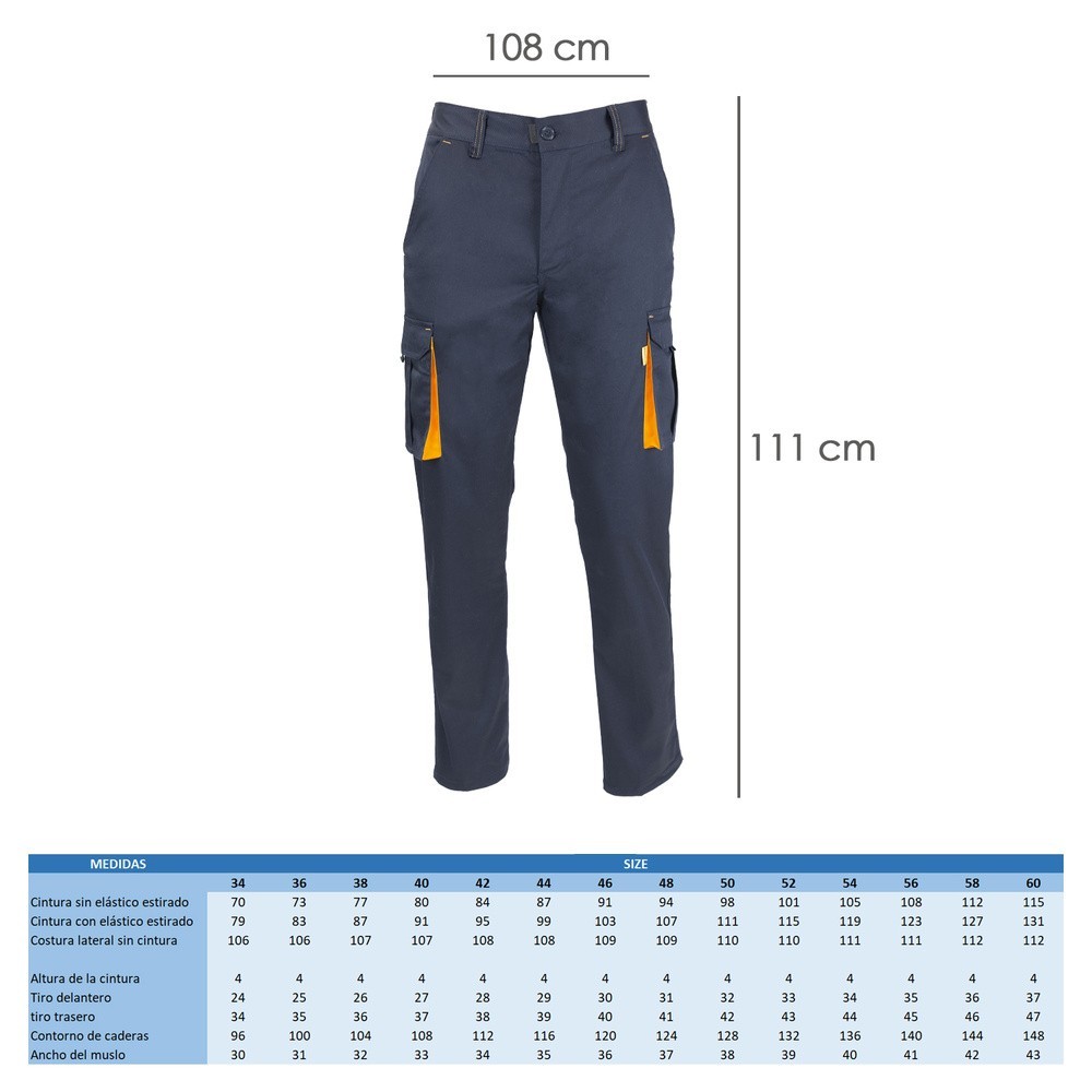 Pantalon Trabajo Talla 56 Azul Oscuro Spandex al por Mayor | Almacén de Ferretería