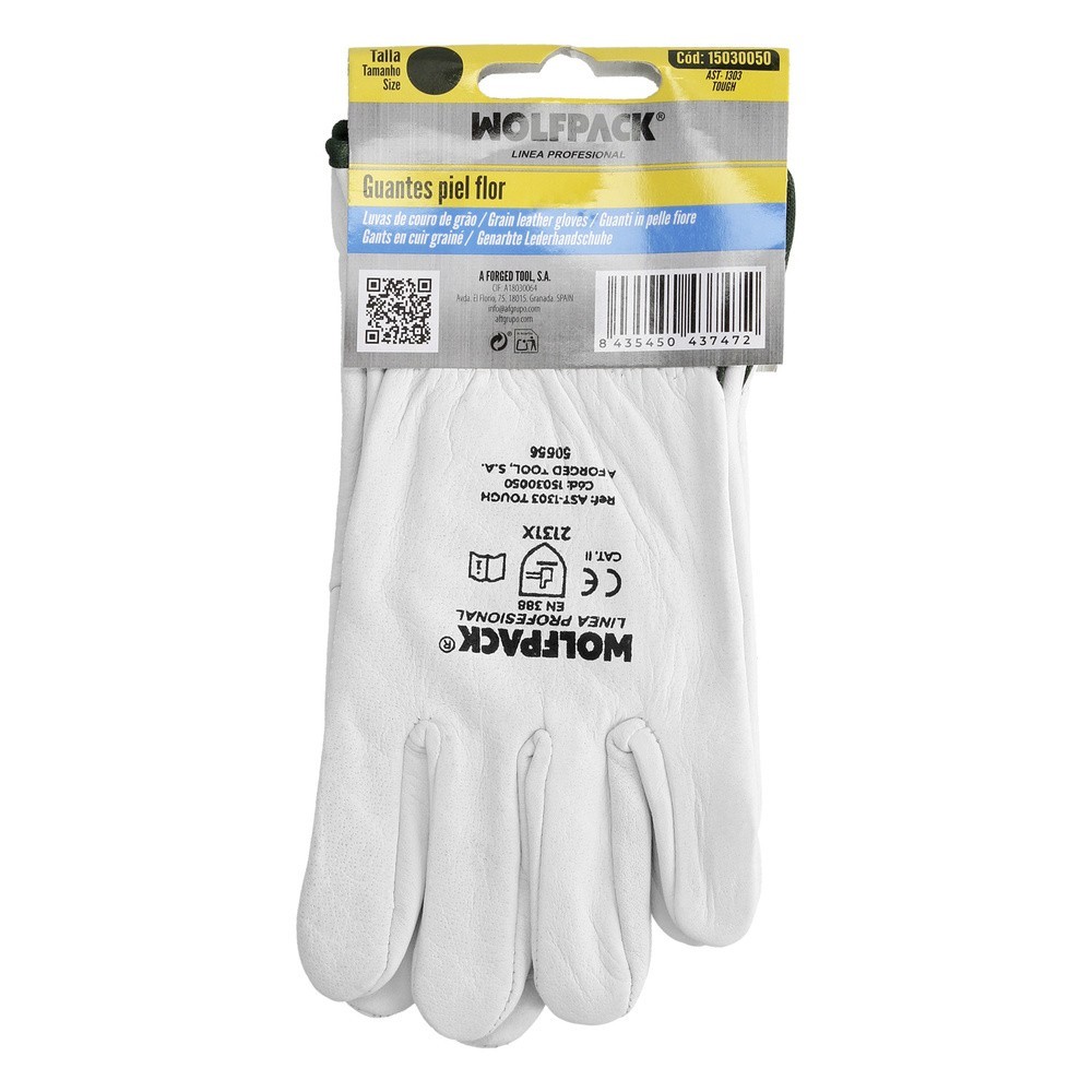 Guantes Piel FLOR  11" Con Colgador (Par) al por Mayor | Almacén de Ferretería
