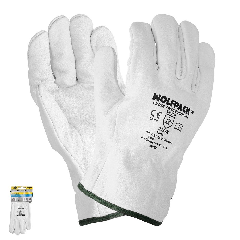 Guantes Trabajo Piel FLOR 7" Con Colgador (Par) al por Mayor | Almacén de Ferretería