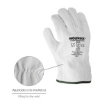 Guantes De Trabajo De Piel Flor De Vacuno, Proteccion Laboral, Riesgos Mecanicos, Guantes De Seguridad De Cuero, Talla 11" (Par)