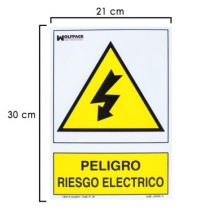 Cartel Peligro Electrico 30x21 cm,