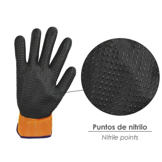 Guantes Nylon Con Palma En Foam y Puntos Nitrilo Touch 7" (Par) al por Mayor | Almacén de Ferretería