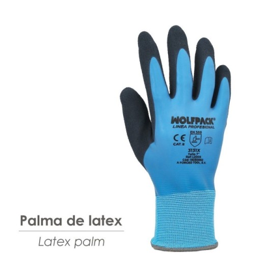 Guantes Latex Foam Impermeable 7" (Par) al por Mayor | Almacén de Ferretería