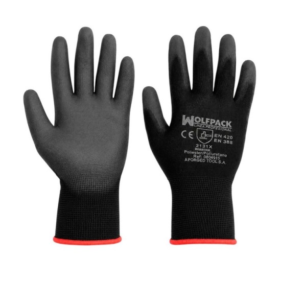 Guantes Poliuretano / Poliester Impregnado  6" (Par) al por Mayor | Almacén de Ferretería