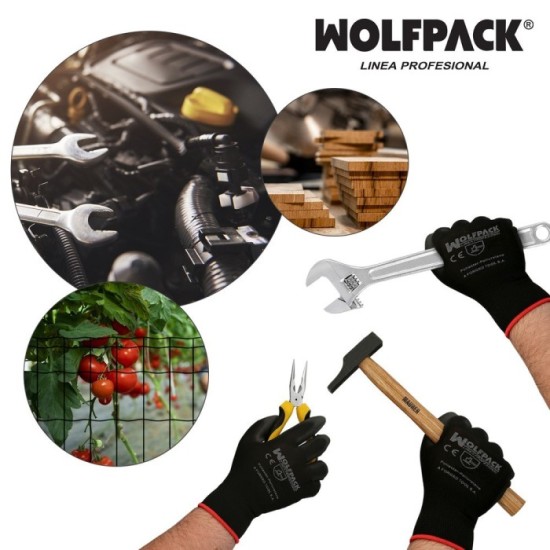 Guantes Poliuretano / Poliester Impregnado  6" (Par) al por Mayor | Almacén de Ferretería