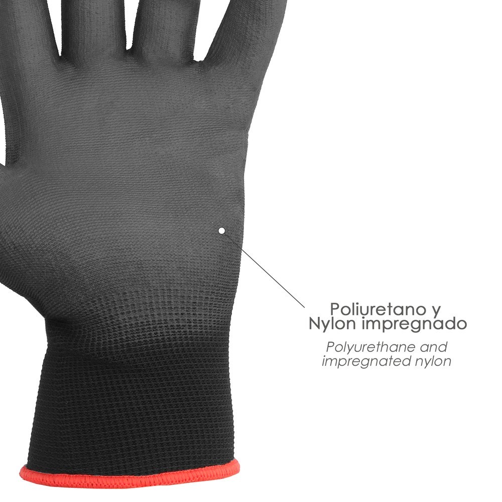 Guantes Poliuretano / Poliester Impregnado  9" (Par) al por Mayor | Almacén de Ferretería