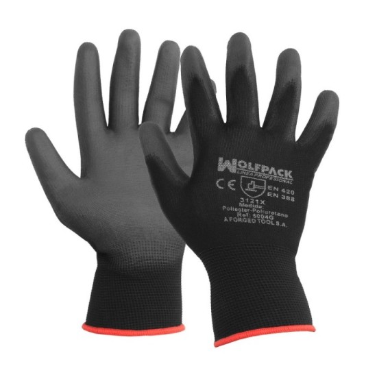 Guantes Poliuretano / Poliester Impregnado 10" (Par) al por Mayor | Almacén de Ferretería