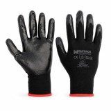 Guantes Nitrilo / Poliester Impregnado 6" (Par) al por Mayor | Almacén de Ferretería
