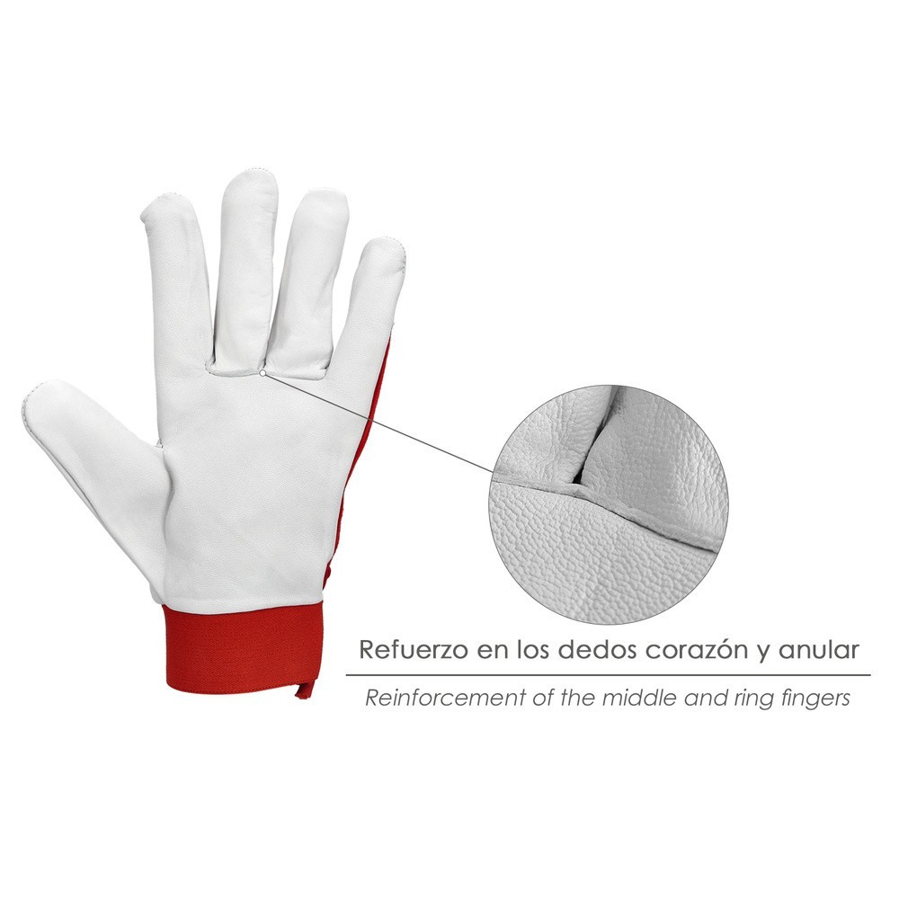 Guantes Piel / Lona Con Velcro, Con Colgador 9" Guantes De Trabajo, Guantes De Protección (Par) al por Mayor | Almacén de Ferret