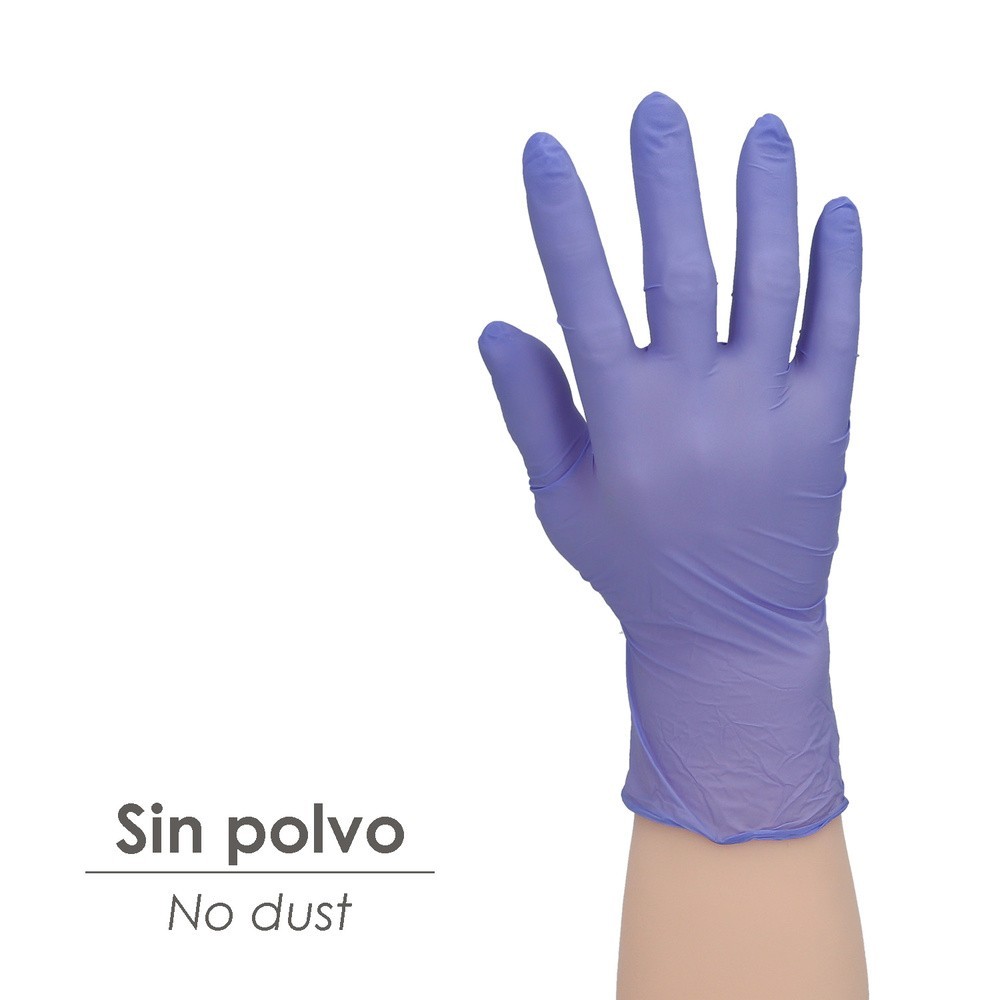 Guante Desechable Nitrilo Azul  L 3,5 gms, Caja 100 unidades, al por Mayor | Almacén de Ferretería