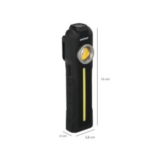 Linterna Led  Profesional Multifuncion Recargable USB 3 Luces 95 / 300 / 250 Lumenes, Con Iman, Gancho y Clip Cinturon