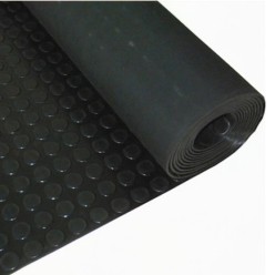Suelo Goma Circulos 1,20x10 Metros 3 mm, de Grosor Color Negro