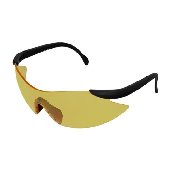 Gafas Proteccion En166 Patillas Ajustables Lentes Ambar, Puente Engomado, Homologadas EN166 al por Mayor | Almacén de Ferretería