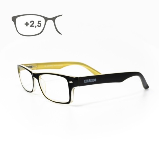 Gafas Lectura Kansas Negro / Amarillo, Aumento +2,5 Gafas De Vista, Gafas De Aumento, Gafas Visión Borrosa al por Mayor | Almacé