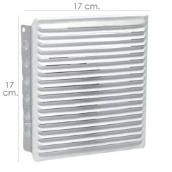 Rejilla Ventilacion Empotrar 17x17 cm, Blanca Lacada