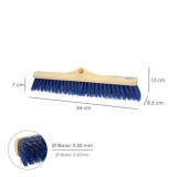 Cepillo Barrendero Industrial Fibra Semi Rigida PVC, Soporte Polipropileno 50 cm, (Sin Mango) al por Mayor | Almacén de Ferreter
