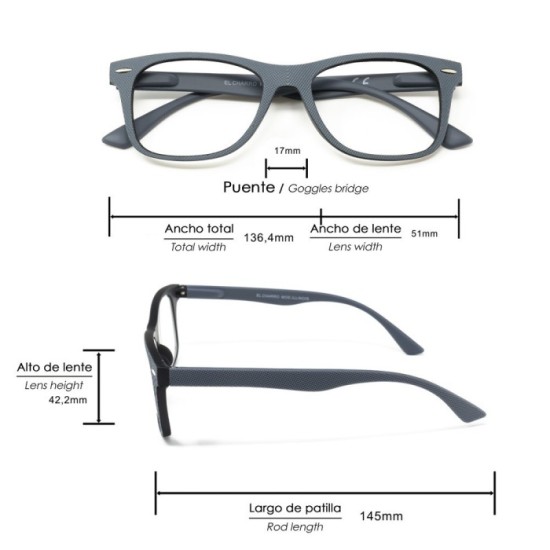 Gafas Lectura Illinois Gris Aumento +3,5 Gafas De Vista, Gafas De Aumento, Gafas Visión Borrosa al por Mayor | Almacén de Ferret