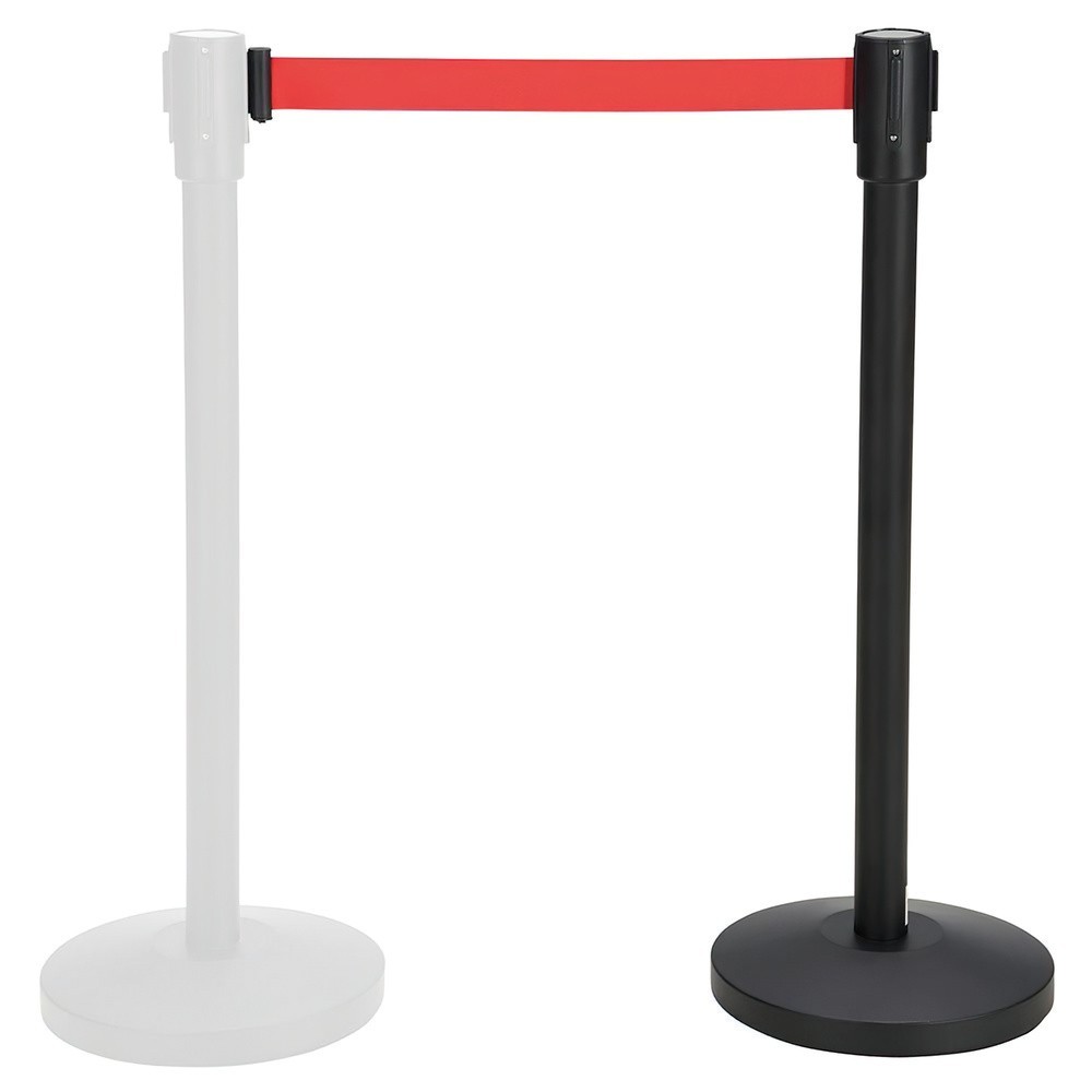 Poste Separador Cinta Extensible 3 Metros, Ø Base 32 cm, Ø Tubo 5,1 cm,   Altura 91 cm, al por Mayor | Almacén de Ferretería