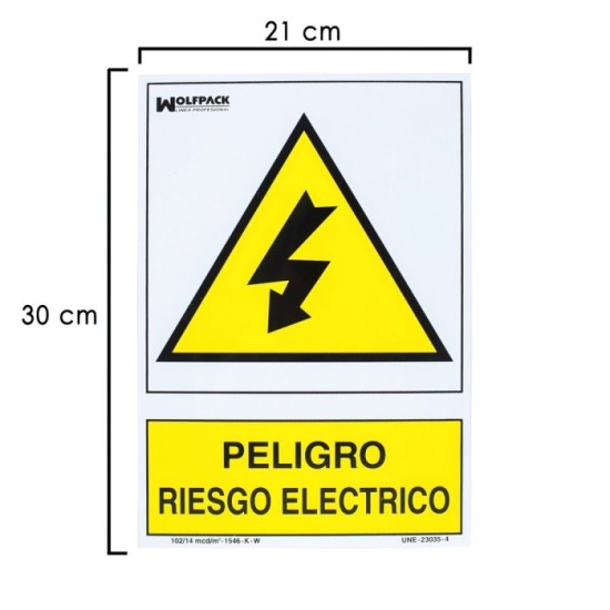 Cartel Peligro Electrico 21x 30 (Alt,) cm, al por Mayor | Almacén de Ferretería