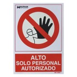 Cartel Alto Acceso Solo Personal Autorizado 21x 30 (Alt,) cm, al por Mayor | Almacén de Ferretería
