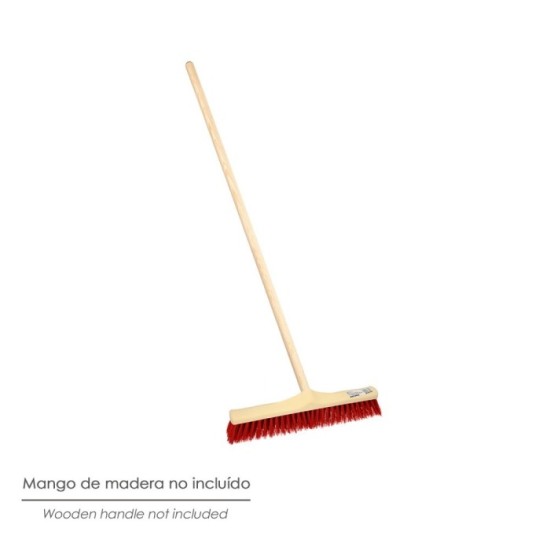 Cepillo Barrendero Industrial Fibra Suave PVC, Soporte Polipropileno 50 cm, (Sin Mango) al por Mayor | Almacén de Ferretería
