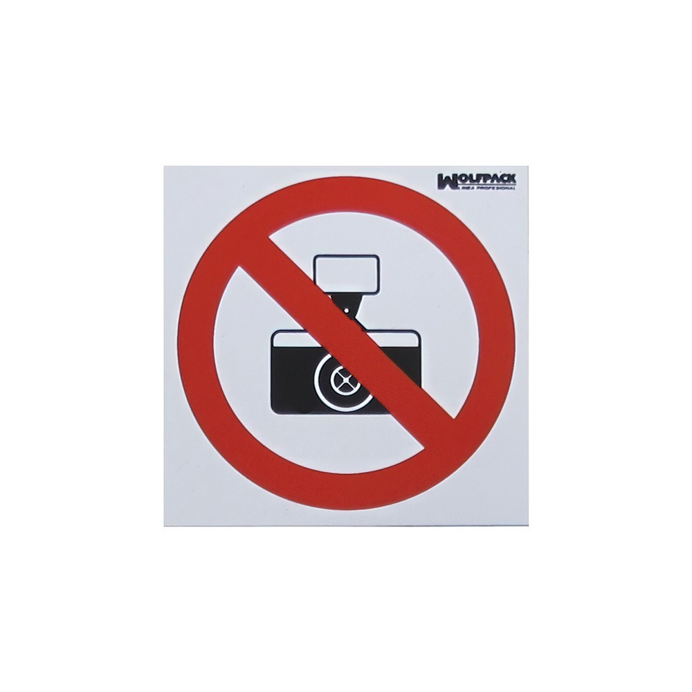 Cartel Prohibido Hacer Fotografias 10,5x10,5 cm, al por Mayor | Almacén de Ferretería