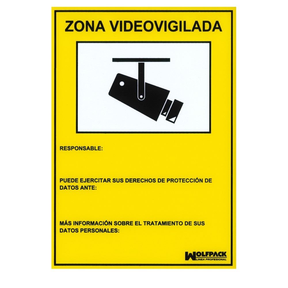 Cartel Zona Videovigilada 21 x 30 (Alt) cm, al por Mayor | Almacén de Ferretería