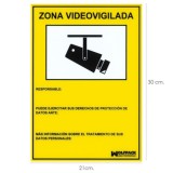 Cartel Zona Videovigilada 21 x 30 (Alt) cm, al por Mayor | Almacén de Ferretería