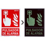Cartel / Señal Fluorescente Pulsador Alarma 21x 30 (Alt,) cm, al por Mayor | Almacén de Ferretería