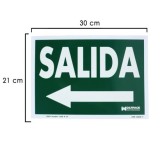 Cartel / Señal Fluorescente Salida A Izquierda 30 x 21 (Alt,) cm, al por Mayor | Almacén de Ferretería