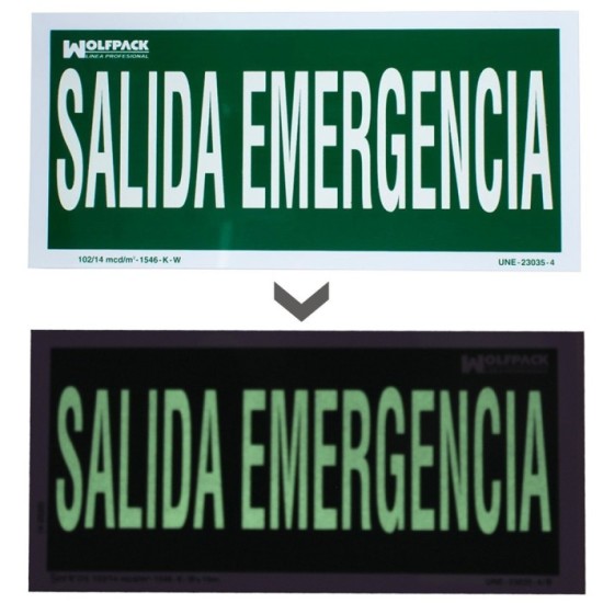 Cartel Salida De Emergencia 30 x 15 (Alt,) cm, al por Mayor | Almacén de Ferretería