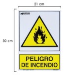 Cartel Peligro De Incendio 21x 30 (Alt,) cm, al por Mayor | Almacén de Ferretería