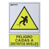 Cartel Peligro Caidas a Distintos Niveles 21x 30 (Alt,) cm, al por Mayor | Almacén de Ferretería